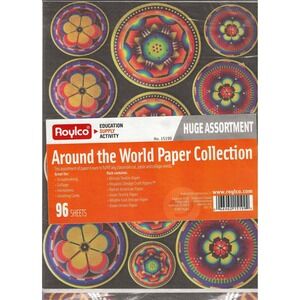 Roylco World Patterns Bulk Paper 8.5" X 11", 96 Sheets Multiple Color In Sleeve